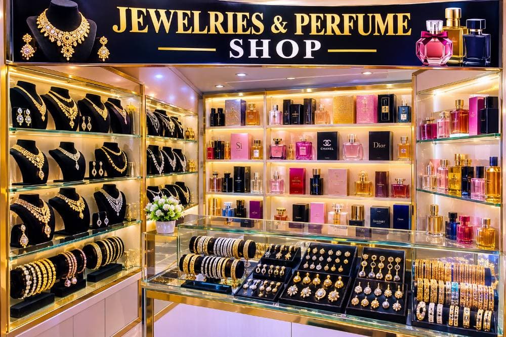Perfume and jewelry 