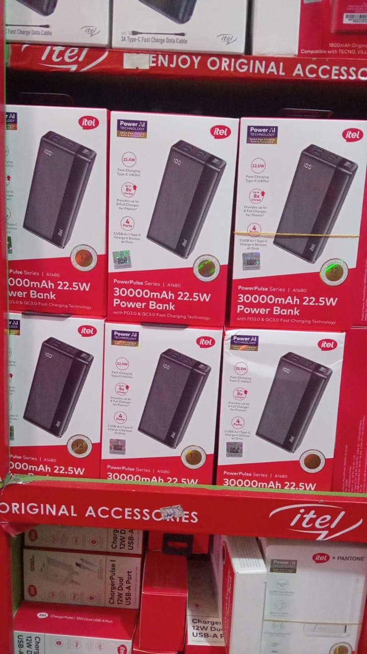 30,000Mah Itel powerbank 22.5W