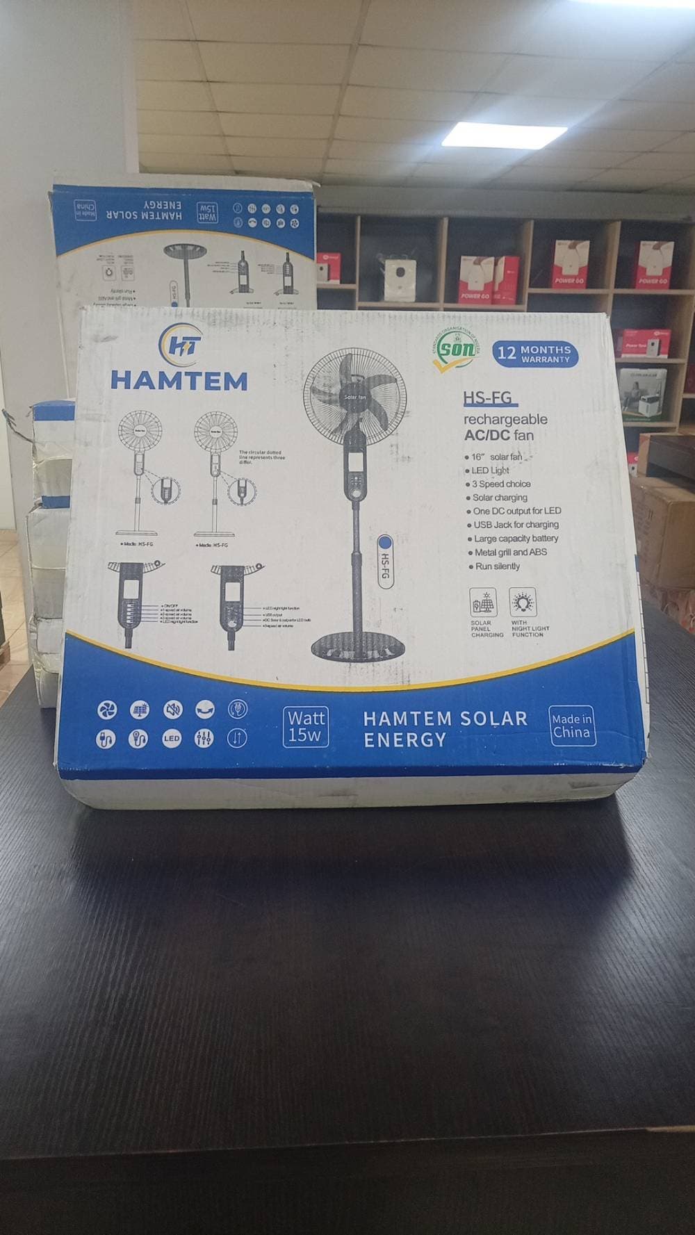Hamtem 16inches solar fan