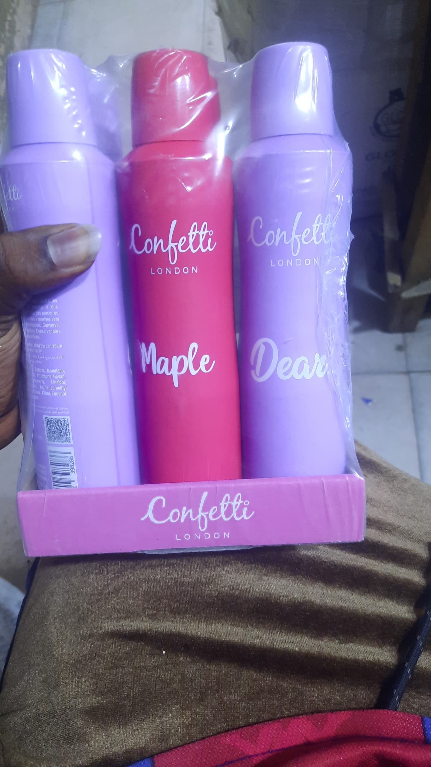 Confetti body spray