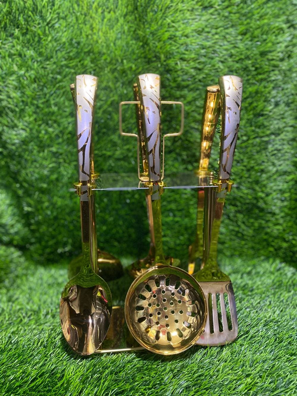7pcs kitchen tools Gold and silver 