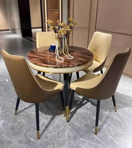 Marble Dining table with 4 chairs..