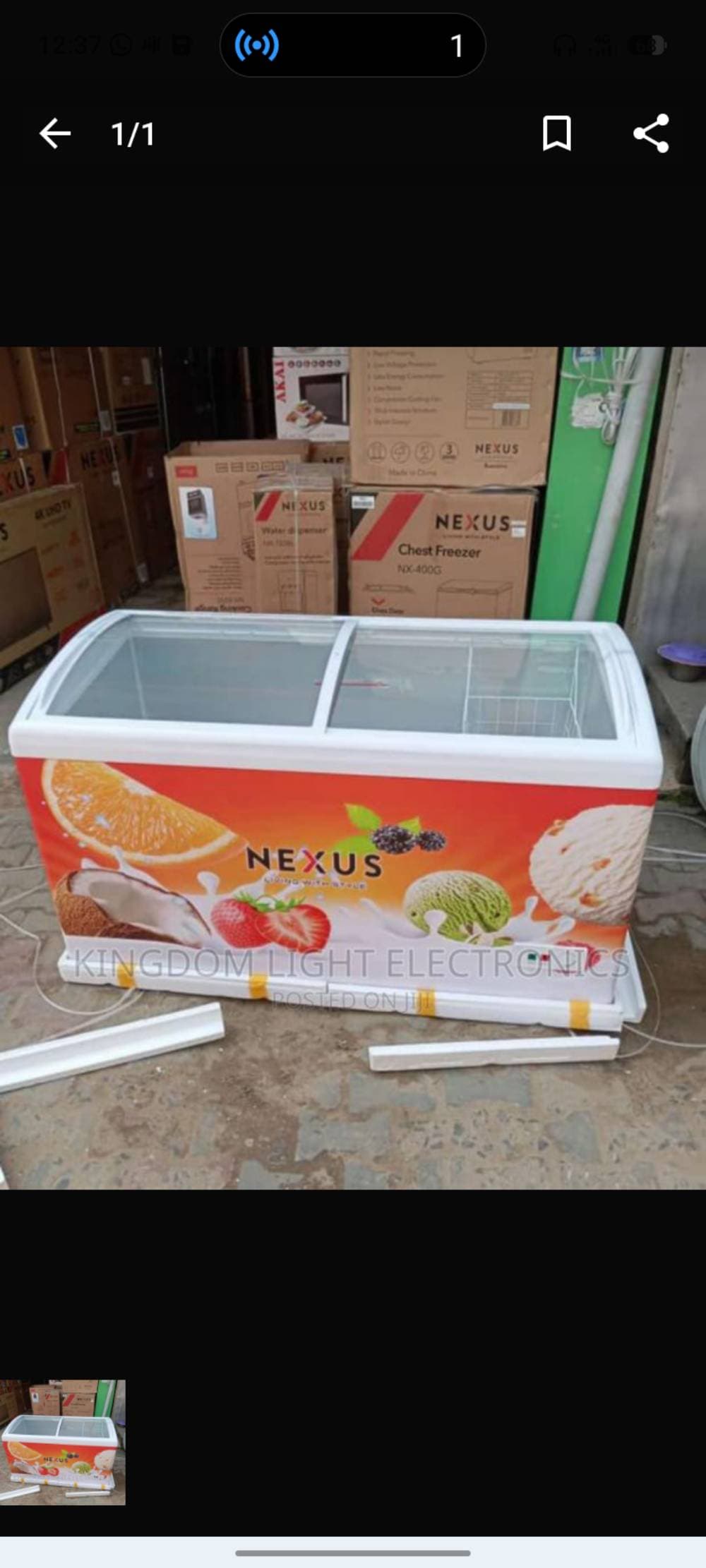 Nexus show case 240l