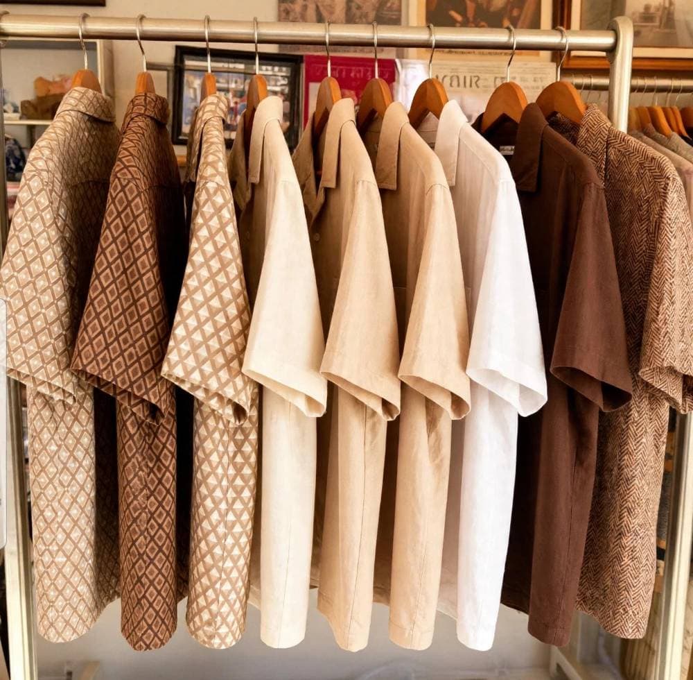 Textured Woven Camp Collar Shirt | Button Down | Designs Available